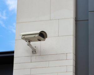 CCTV cameras and security personnel