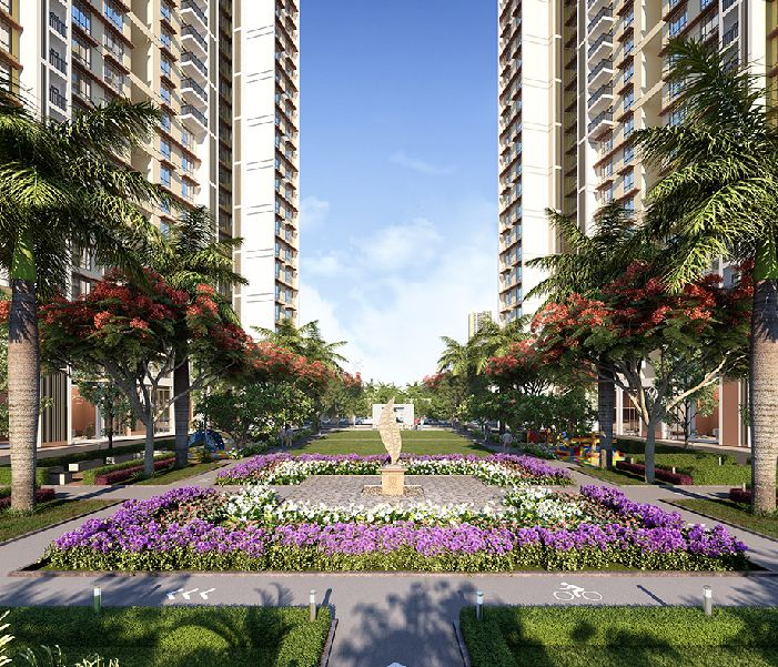 Lodha Crown Dombivli East 1 & 2 BHK Homes with lush green open spaces"